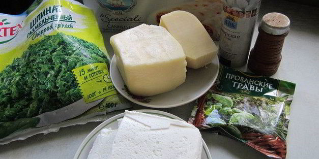 каннелони с творогом и шпинатом