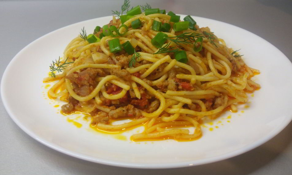 Рецепт ленивые спагетти болоньезе