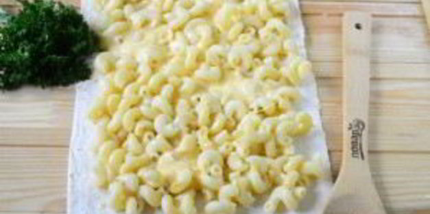 макароны под сыром в лаваше