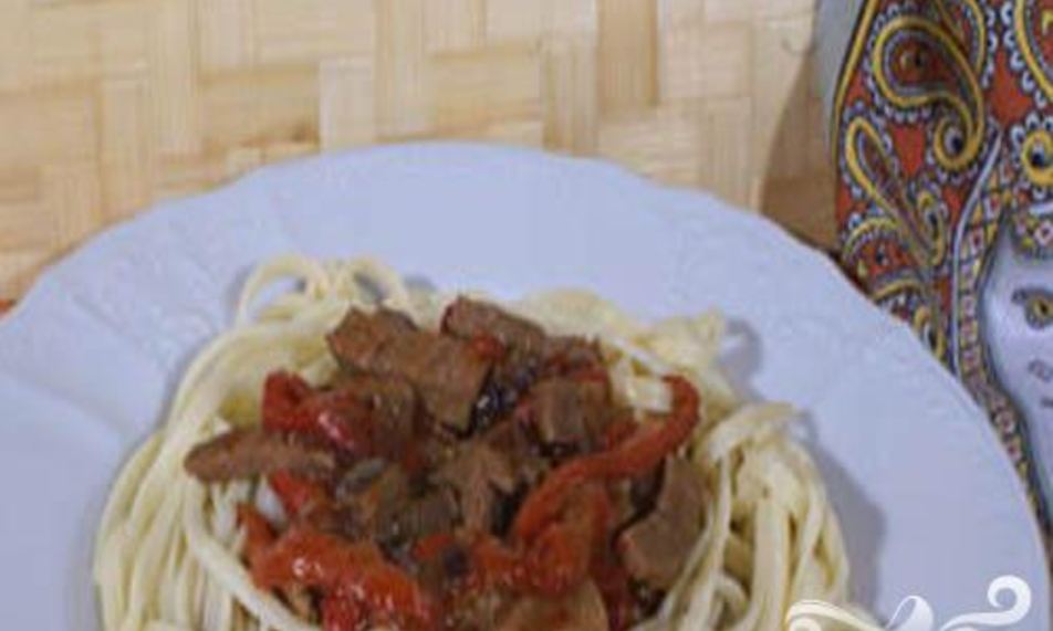 Рецепт макарон с говядиного и перцема
