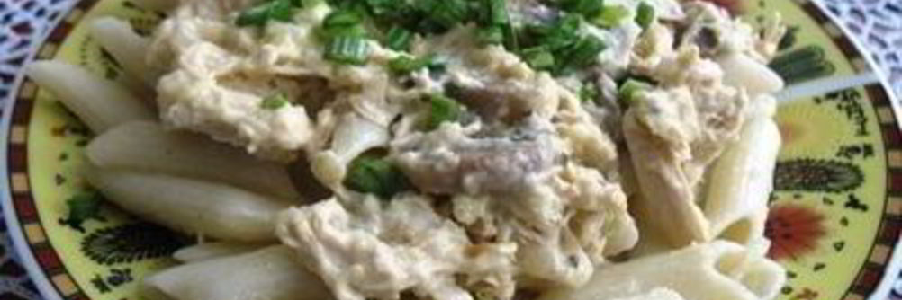 Макароны с грибным соусом