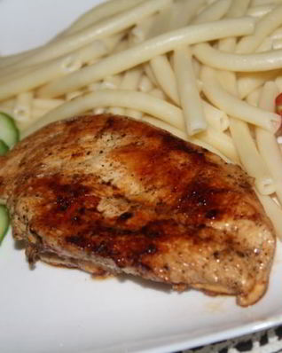 Макароны с куиными грудками