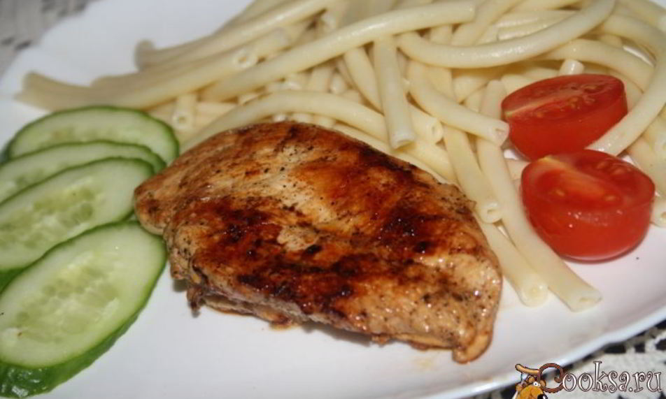 Рецепт макароны с куиными грудками