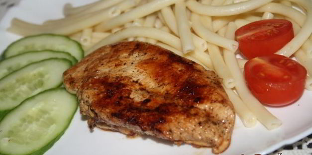 макароны с куиными грудками