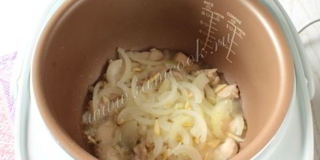 макароны с курицей в мультиварке