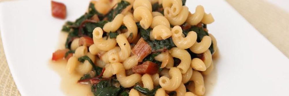 Макароны с мангольдом