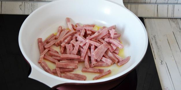 макароны с ветчиной и сыром