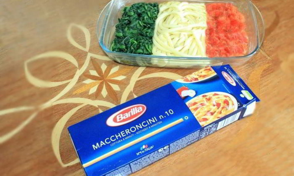 Рецепт макароны со шпинатом и помидорами