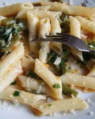 Макароны со стручковой фасолью