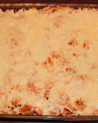 Макароны в духовке с мясом