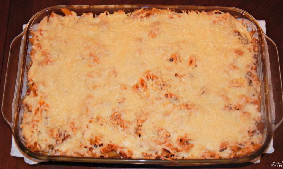 Рецепт макароны в духовке с мясом