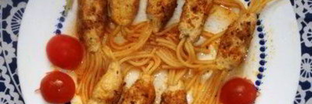 Осьминожки из спагетти