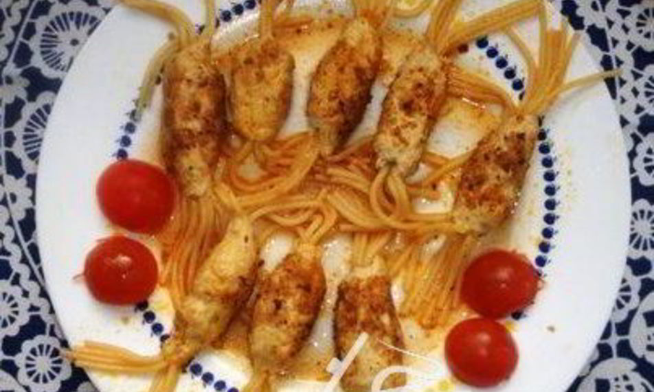 Рецепт осьминожки из спагетти