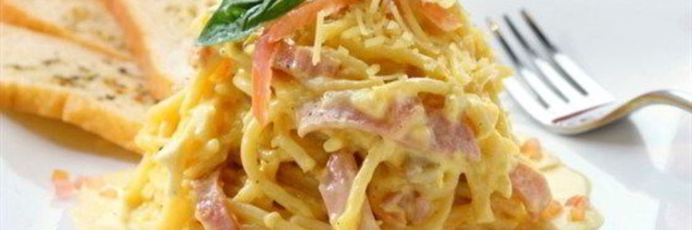 Паста карбонара с тыквой и шалфеем