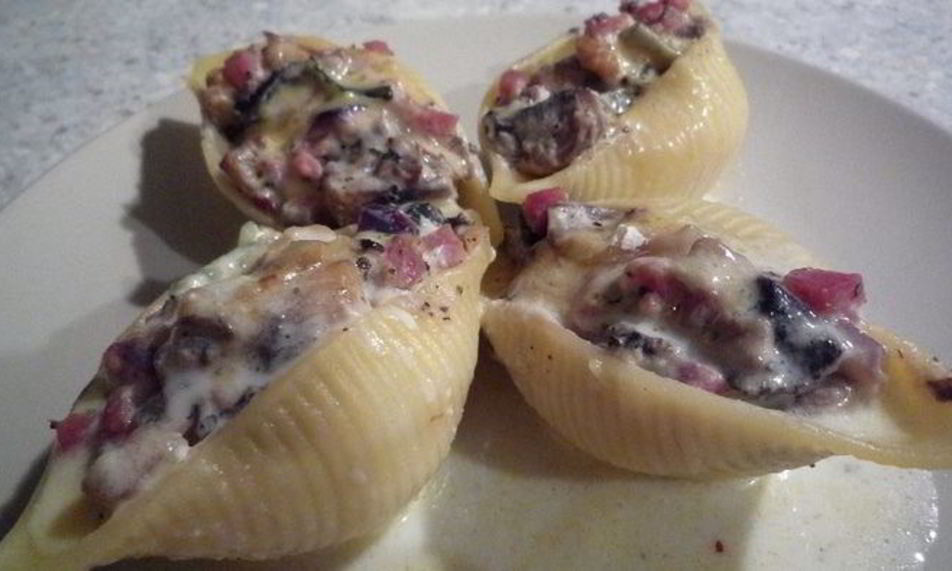 Рецепт паста конкильони с грибной начинкой