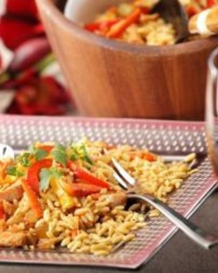 Паста орзо с курицей