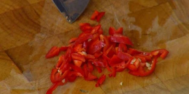 паста с баклажаном и чили