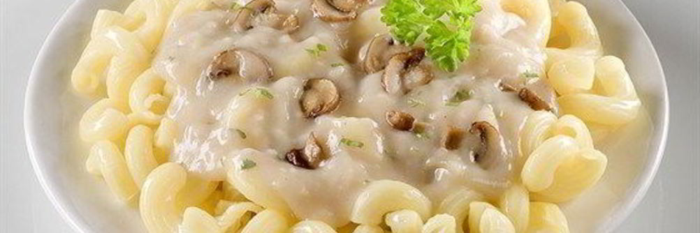Паста с грибами в сливочном соусе