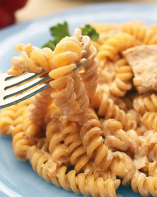 Паста с индейкой в сливочном соусе