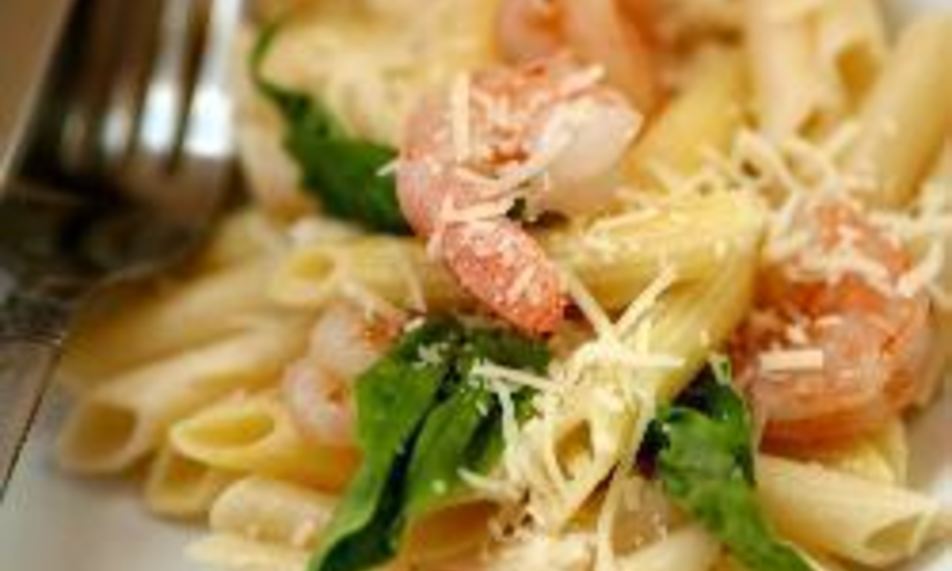 Рецепт паста с креветками и крабовым мясом