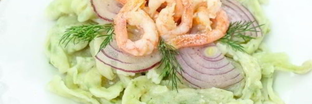 Паста с креветками в сливочном соусе