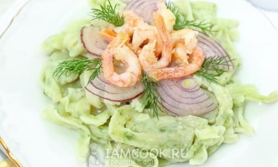 Рецепт паста с креветками в сливочном соусе