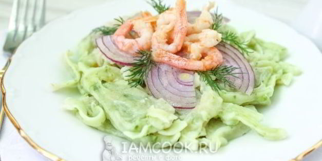 паста с креветками в сливочном соусе