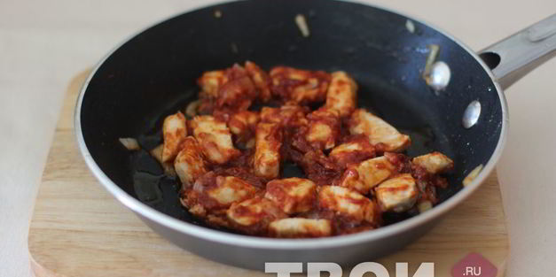 паста с курицей в томате