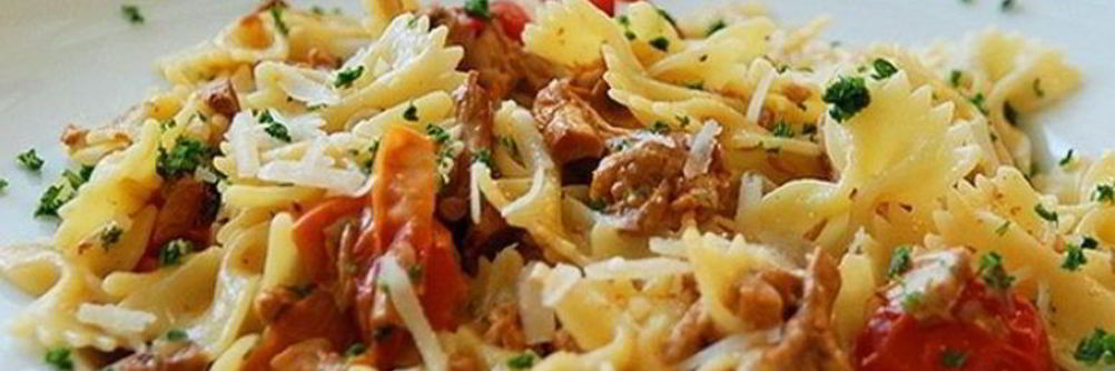 Паста с лисичками в сливочном соусе