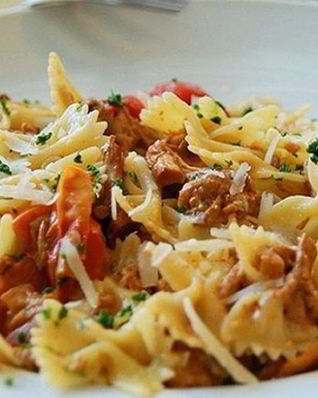 Паста с лисичками в сливочном соусе