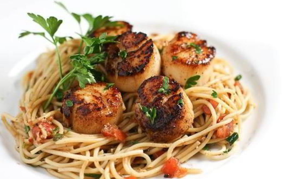 Рецепт паста с морскими гребешками