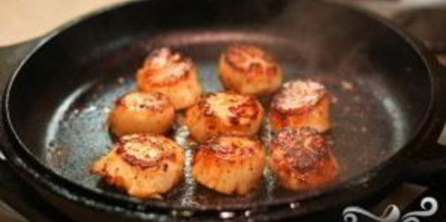 паста с морскими гребешками