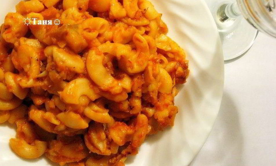 Рецепт паста с острым рыбным соусом