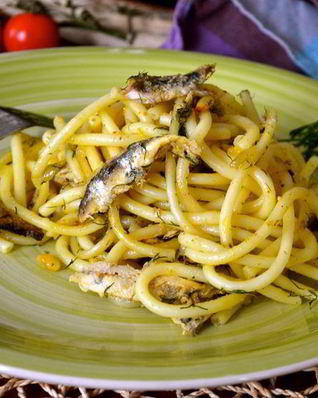 Паста с сардинами