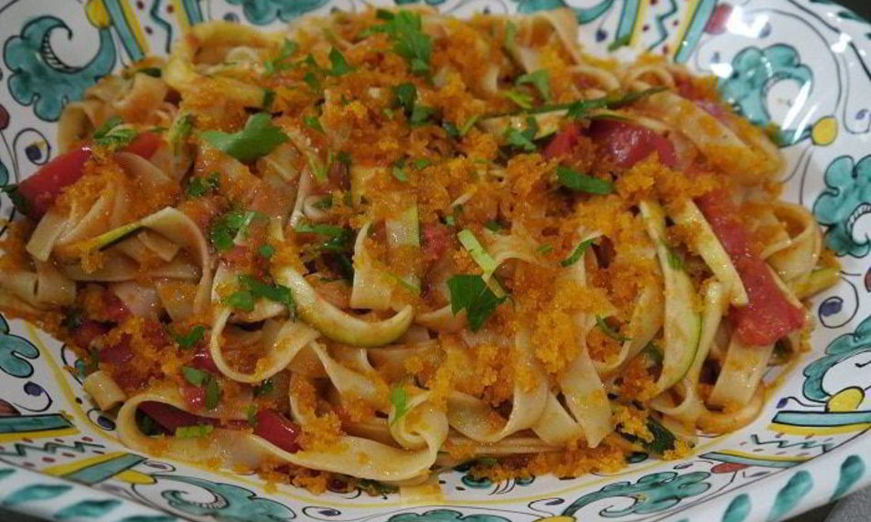 Рецепт паста с цукини и ботаргой