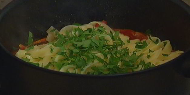 паста с цукини и ботаргой