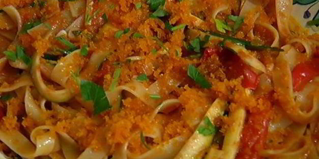 паста с цукини и ботаргой