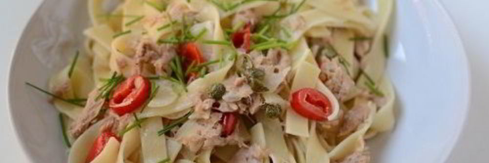 Паста с тунцом консервированным