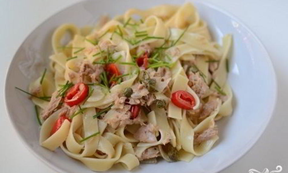 Рецепт паста с тунцом консервированным