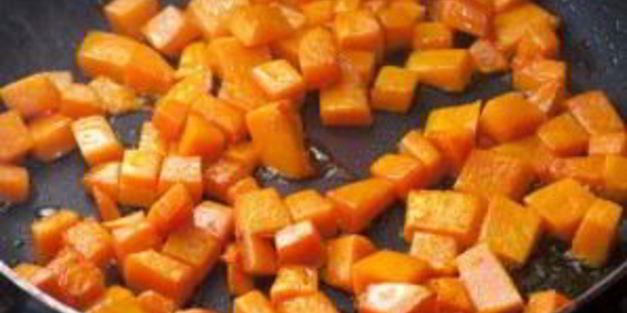 паста с тыквой и креветками