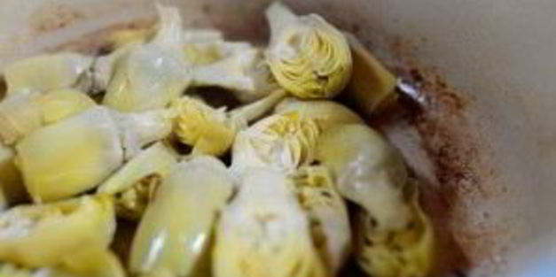 паста со шпинатом и артишоками