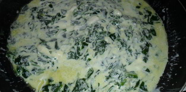 паста со шпинатом и сыром филадельфия
