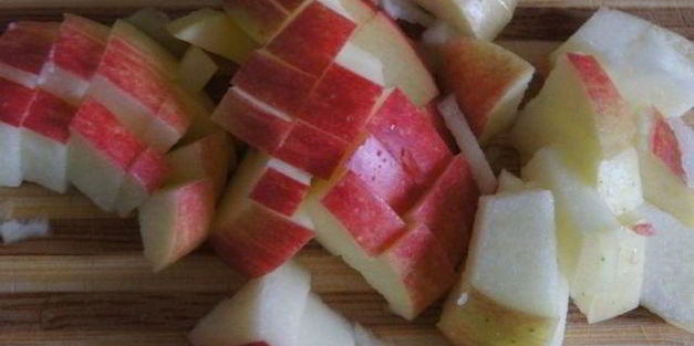 сладкие макароны с фруктами