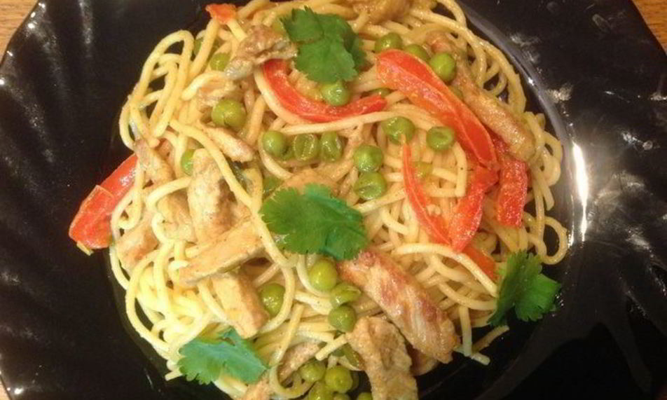 Рецепт спагетти с карри