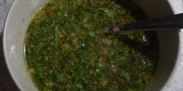 спагетти с цукини и миндально-чесночным соусом