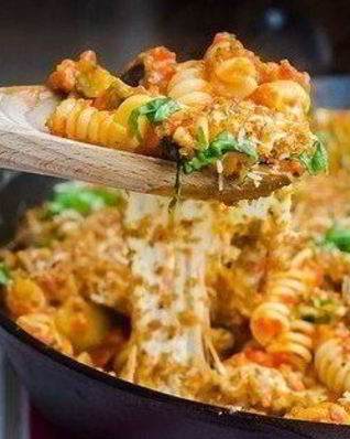 Сырная паста, запеченная в духовке