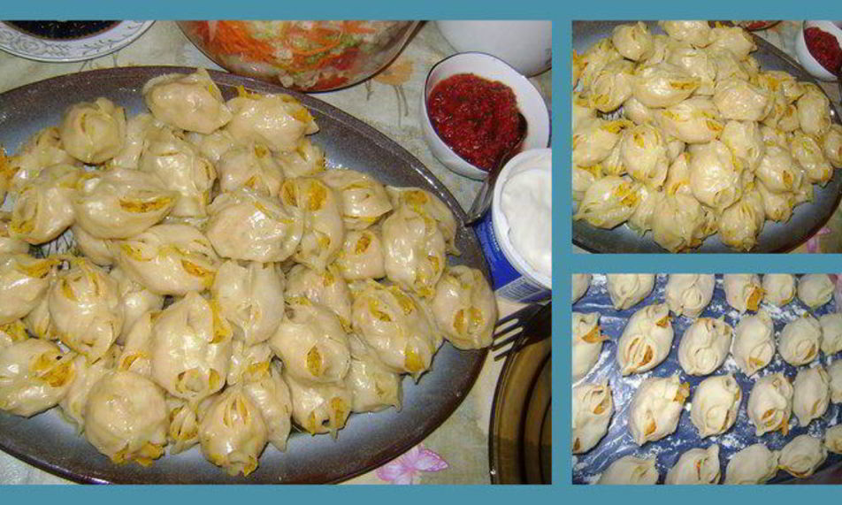 Рецепт манты с тыквой