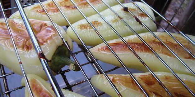 антрекот на гриле, и на природе