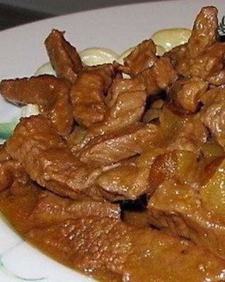 Бефстроганов с грибами