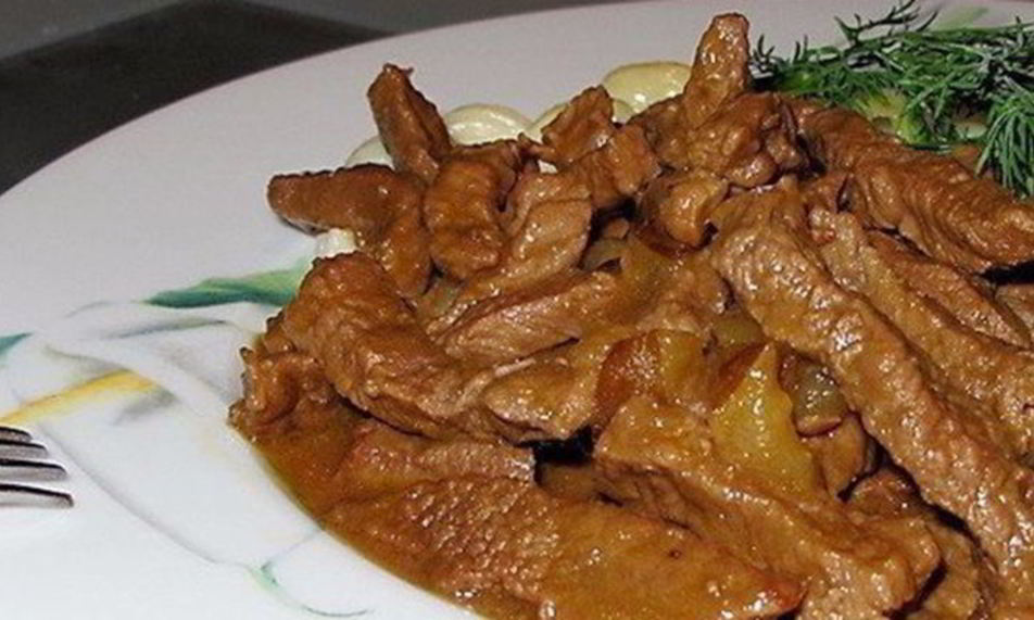 Рецепт бефстроганов с грибами